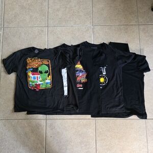 Kids Black Graphic T-Shirts Set